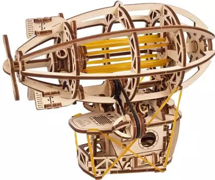 Ugears Steampunk Air Ship 70226 Деревянная головоломка Игрушка для творчества Не требуется клей или инструменты