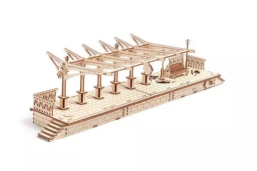 Ugears Железнодорожная платформа 70013 деревянная игрушка 3D цельная головоломка платформа;