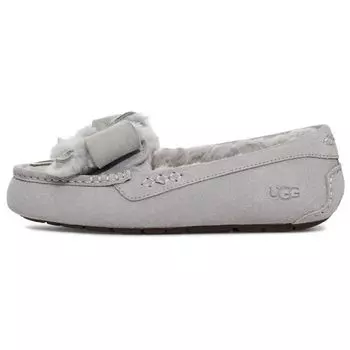 UGG Ansley Bow Plush Flat Shoes Женские туфли светло-серые 1113470-LGRY 39