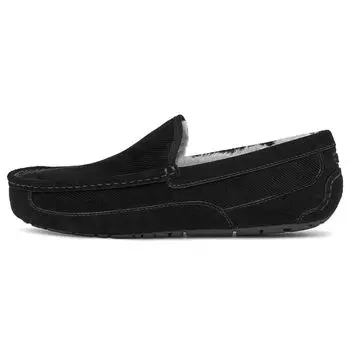 UGG Ascot Corduroy II с флисовой подкладкой, спортивные низкие повседневные туфли, мужские кроссовки, черные 1125932-BLK 40