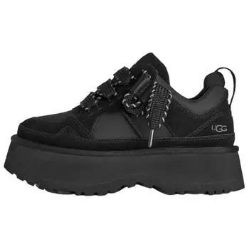UGG Astromel Leather Lace-Up Vintage Low-Top Casual Shoes Women sneaker Black 1171541-BLK 37