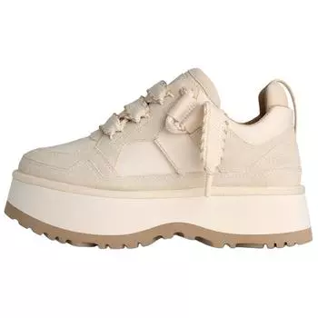 UGG Astromel Mel Leather Round Toe Lace-Up Low-Top Casual Shoes Women sneaker White 1171541-JSM 38
