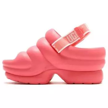 UGG Босоножки Atmos Pink X Barbie Pink Puff на толстой подошве, модные женские босоножки Strawberry-Cream 1136762-sbc 38