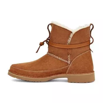 UGG Ботинки Esther Fleece Linen Snow Boots женские коричневые 1103809-CHE 36
