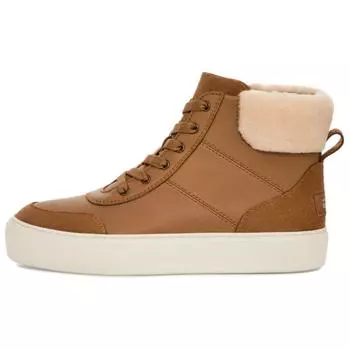 UGG Cakewalk кожаные замшевые удобные универсальные нескользящие высокие кроссовки женские кроссовки коричневые 1166755-CHE 38