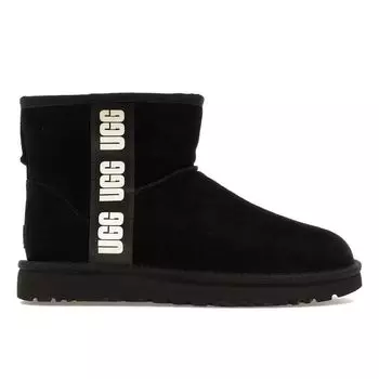 UGG Classic Mini Side Logo Boot Черный Белый (Женский) Женские кроссовки 1122558-BWHT 37