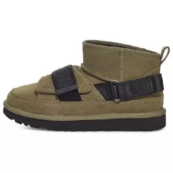 UGG Classic Ultra Mini двухслойные кожаные теплые нескользящие мягкие удобные ботильоны для зимы женские ботинки темно-оливковые 1133471-BTOL 37