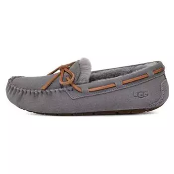 UGG Dakota Leather Low Top Bow Flat Shoes Женские туфли на плоской подошве Lighthouse-Grey 1107949-LGH 36