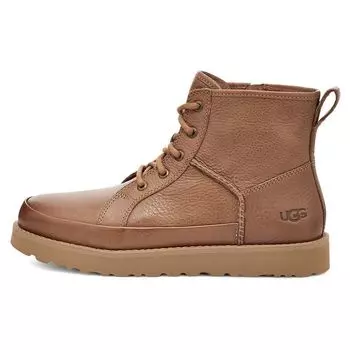 UGG Деконструированные кружевные водонепроницаемые прочные классические простые короткие рабочие ботинки до середины икры женские ботинки коричневые 1120693-CHE 39