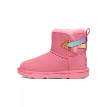 UGG Детские классические флисовые короткие зимние ботинки Bailey, розово-розовые 1125492T-PRRB 22