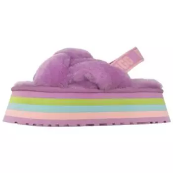 UGG Disco Knot Slide шерстяная смесь Disco Cross толстая подошва модные тапочки женские тапочки розовые фиолетовые 1126383-WDF 37