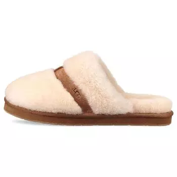 UGG Двухслойные повседневные удобные модные тапочки из коровьей кожи женские тапочки натурально-белые 1017549-NAT 39