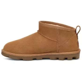 UGG двухслойные теплые нескользящие удобные однотонные короткие зимние сапоги унисекс коричневые 1166732-CHE 39