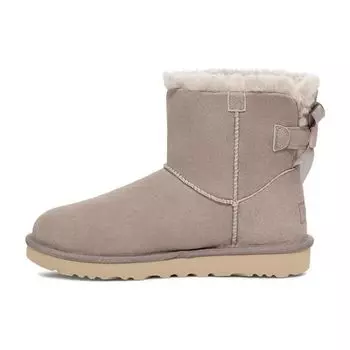 UGG Двухслойные зимние сапоги из коровьей кожи с круглым носком, короткие, женские, серые 1153611-OYS 39