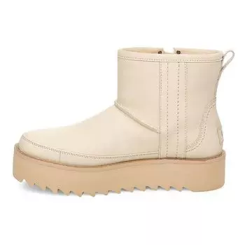 UGG F19 Classic Rebel Biker Mini зимние ботинки с меховой подкладкой женские зимние ботинки розовые 1105313-BONE 36