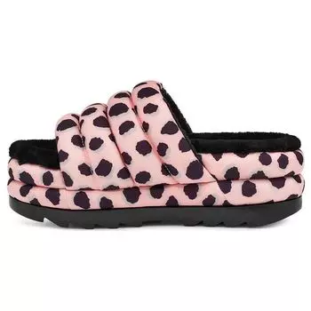 UGG Fluff Into Puff Fabric Leopard Print Толстая подошва Модные сандалии Женские сандалии Розовые 1127074-PSLP 38