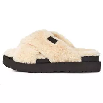 UGG Fuzz Sugar Cross Fabric Толстая подошва Повседневные модные сандалии Женские сандалии Телесный 1135131-NBLC 37