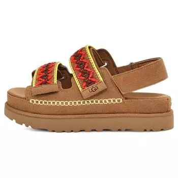 UGG Goldenstar Heritage Braid Удобные толстые модные сандалии на толстой подошве Женские сандалии Коричневый 1139892-CHE 36