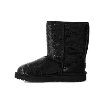UGG Классические короткие зимние ботинки с кожаной подкладкой «Космос» с пайетками, женские черные 1103796-BKGM 38