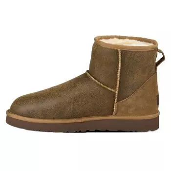 UGG Классические мини-сапоги из овчины, теплые, нескользящие, модные, универсальные, мужские, каштаново-коричневые 1007307-BJCE 41