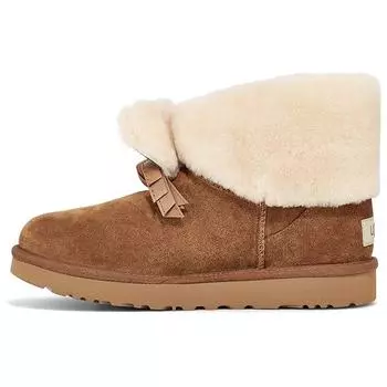 UGG Классические мини теплые повседневные модные ботильоны женские зимние сапоги каштановые 1109735-CHE 36