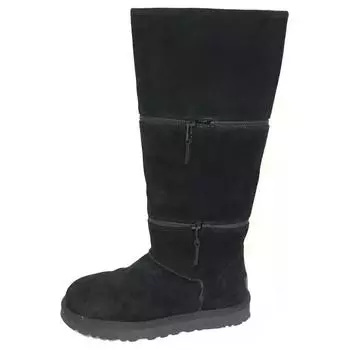 UGG Классические ультра высокие теплые модные зимние ботинки на молнии женские сапоги черные 1134631-BLK 36