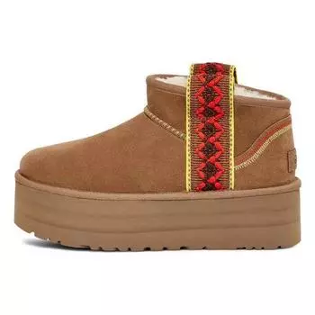 UGG Классические ультрамини-платформенные кроссовки Braid - Chestnut Women Sneakers Brown 1138491-CHE 37