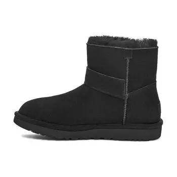 UGG Короткие повседневные зимние сапоги из коровьей замши с тиснением логотипа, женские, черные 1137073-BLK 36