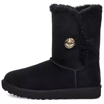 UGG Короткие сапоги Bailey Button Ii из овчины и меха женские черные 1118997-BKGD 36