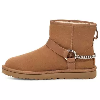 UGG Короткие зимние сапоги из овчины с круглым носком, женские сапоги каштанового цвета 1135090-CHE 36