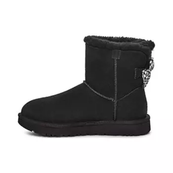 UGG Короткие зимние сапоги с бантом женские сапоги черные 1138132-BLK 36