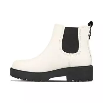 UGG Кожаные Модные Универсальные Короткие Ботинки Челси Женские Ботинки Off-White 1115891-JSM 39