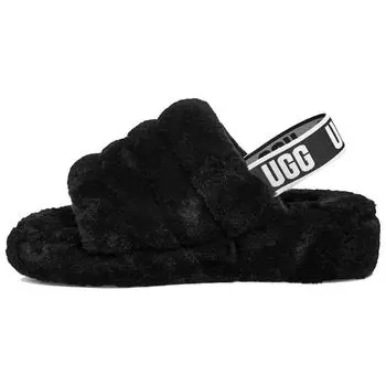 UGG Кроссовки женские Fluff Yeah Slide черные 1095119-BLK 36