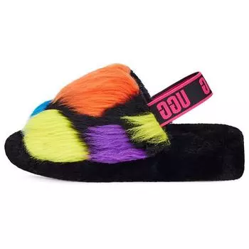 UGG Кроссовки женские Fluff Yeah Slide Party Spots черные 1125006-BLK 37
