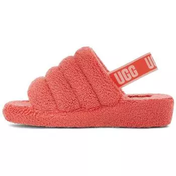 UGG Легкие удобные пушистые сандалии-слайды из ткани Fluff Yeah, женские сандалии персиково-розового цвета 1127116-PBLSS 36