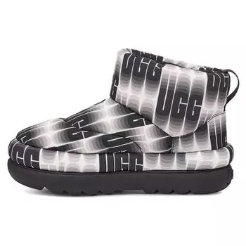 UGG Maxi Wavelength Fabric Теплые удобные зимние ботинки женские ботинки черные белые 1132915-BWHT 36