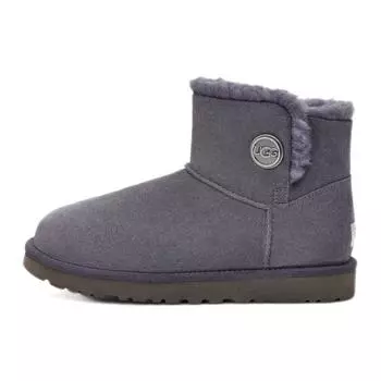 UGG Мини-зимние ботинки Bailey Snaps с флисовой подкладкой, женские зимние ботинки, фиолетово-серые 1127352-GRST 40