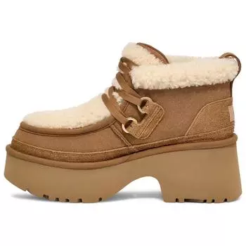 UGG Модные повседневные короткие сапоги из коровьего спилка женские сапоги каштанового цвета 1167772-CHE 38