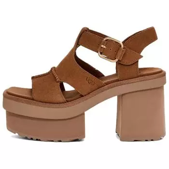 UGG New Heights Fashionable One Strap Sandals Women Sandals Brown 1167478-CHE 38