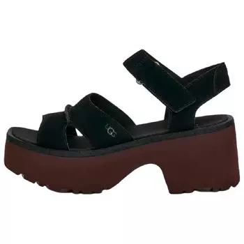 UGG New Heights Suede Fashion Open-Toe Slide Sandals Women Sandals Black 1167475-BLK 36