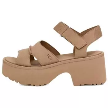 UGG Новая Высота Замшевые Модные Минималистичные Шлепанцы 7,6 см Женские Сандалии Коричневые 1167475-MDSD 38