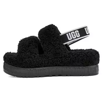 UGG Oh Fluffita овчина плюшевые удобные модные тапочки женские тапочки черные 1120876-BLK 39
