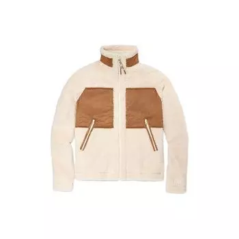 UGG Повседневная мужская куртка с воротником-стойкой на молнии в цвете «цветной блок», цвет «белый» 1144314 L