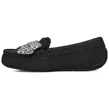 UGG Повседневные удобные клетчатые туфли на плоской подошве женские туфли черные 1138117-BLK 36