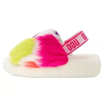 UGG Пух Да Овчина Удобные Модные Тапочки Женские Тапочки Белые 1125006-WHT 38