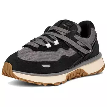 UGG Retrofi Fabric Cow Split Leather Fashion Comfortable Versatile Trendy Vintage Slip Resistant Wear Resistant Low Top Casual Shoes 1167491-BLK 38