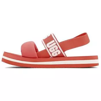 UGG Сандалии пляжные женские Zuma Sling Sandals красные белые 1107893-PCRL 39