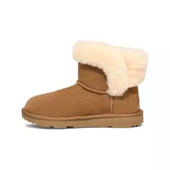 UGG Sheepskin And Wool Integrated Comfortable Warm Breathable Low-Cut Boots Kids boots Brown 1153637K-CHE 35