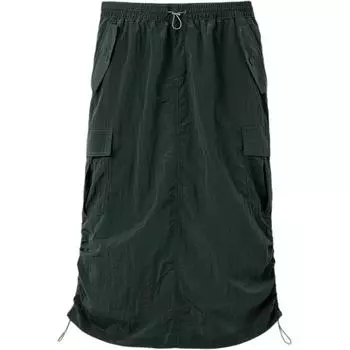 UGG Solid Color Mid-Length Gathered Casual Skirt Women skirts Forest-Green 1167379-FRSTR XS