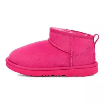 UGG Suede Round Toe Slip-On Flat Low Ankle Boots Kids boots Pink 1130750K-RSPS 36